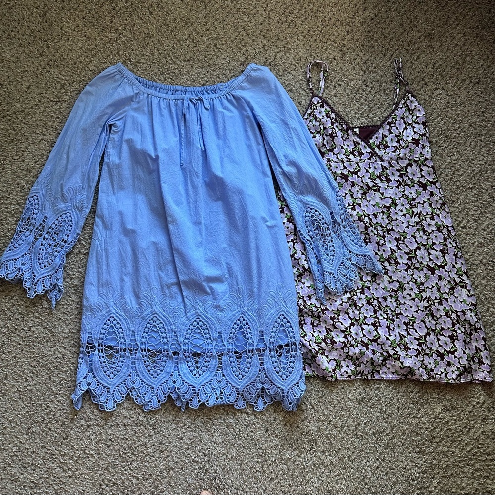BP Nordstrom Blue and Purple Mini Dress Bundle